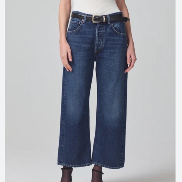 Citizens of Humanity Dark Wash High Waisted Gaucho Jeans - Picture 5 of 14